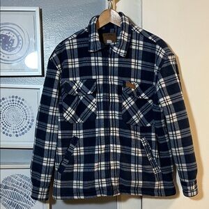 10,000 Ft Above Sea Level Men's Plaid Flannel Shacket Jacket Size M